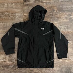 Boys North Face Black Waterproof Jacket Large 14/16